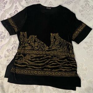 Black & Gold Tiger Blouse